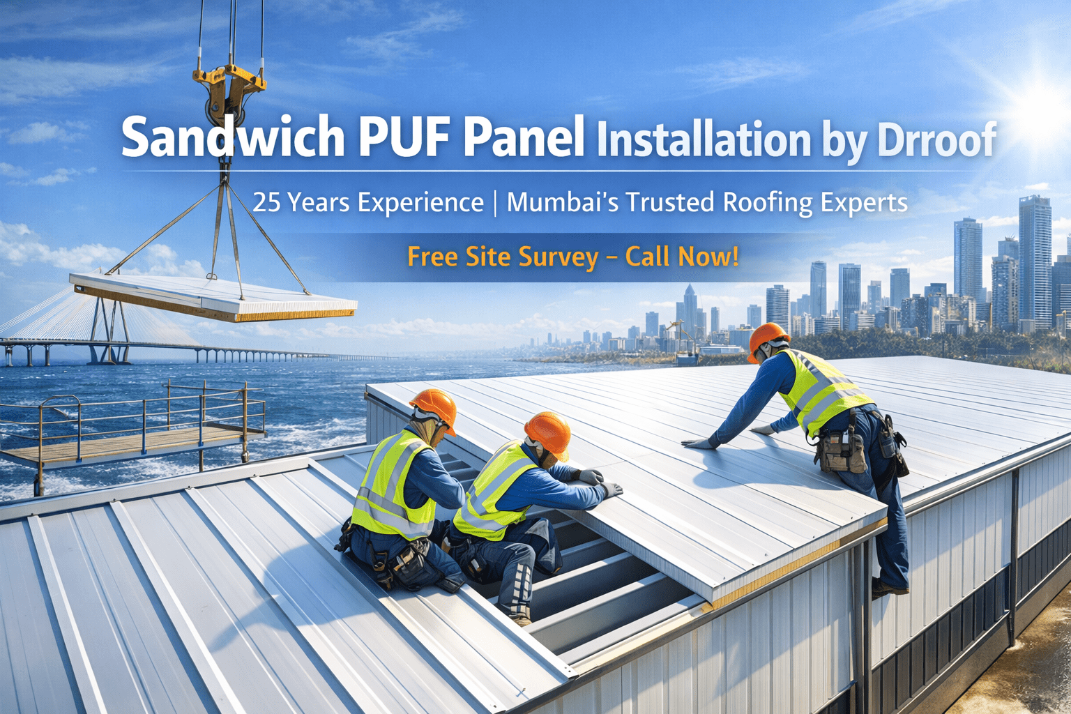 Sandwich PUF Panel sheets Installation by Dr.Roof